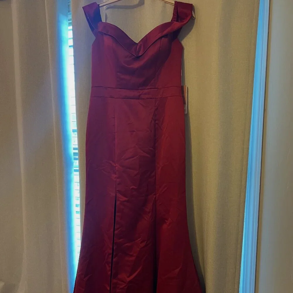 Burgundy Bridesmaid Dress - Picture 1 of 7